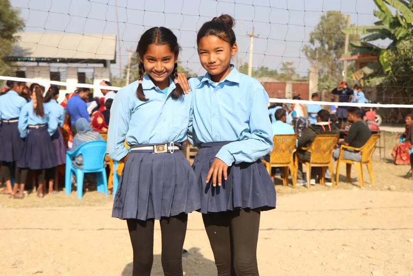 Basic school uniform for girls at a Nepalese state school
