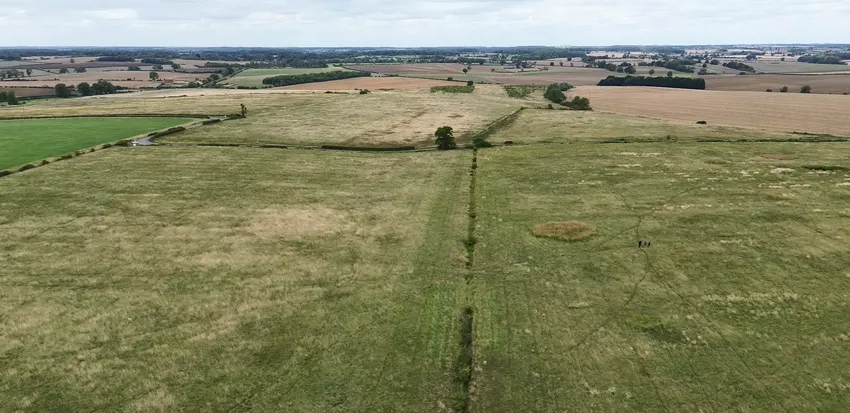 Aerial view showing the Hawthorpe land