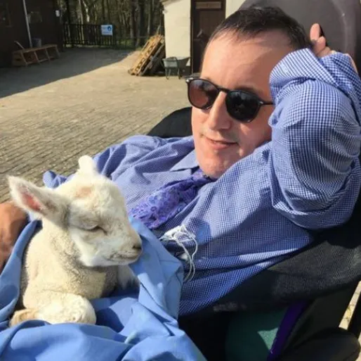 Client with lamb