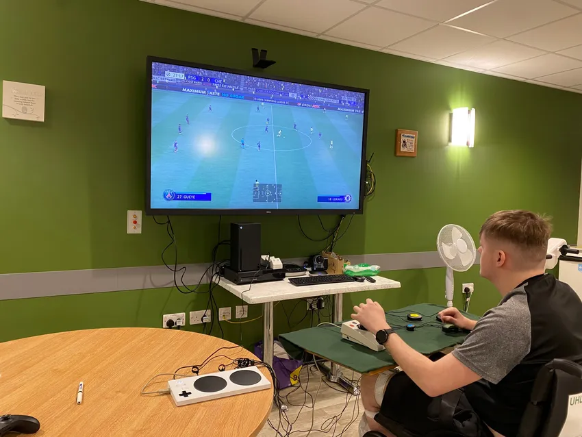 Patient gaming with assistive technology