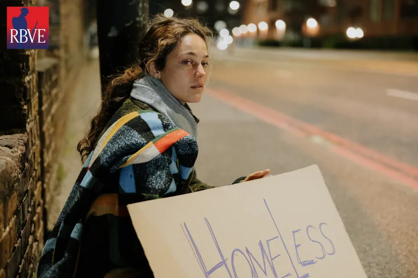 Female veteran on the streets