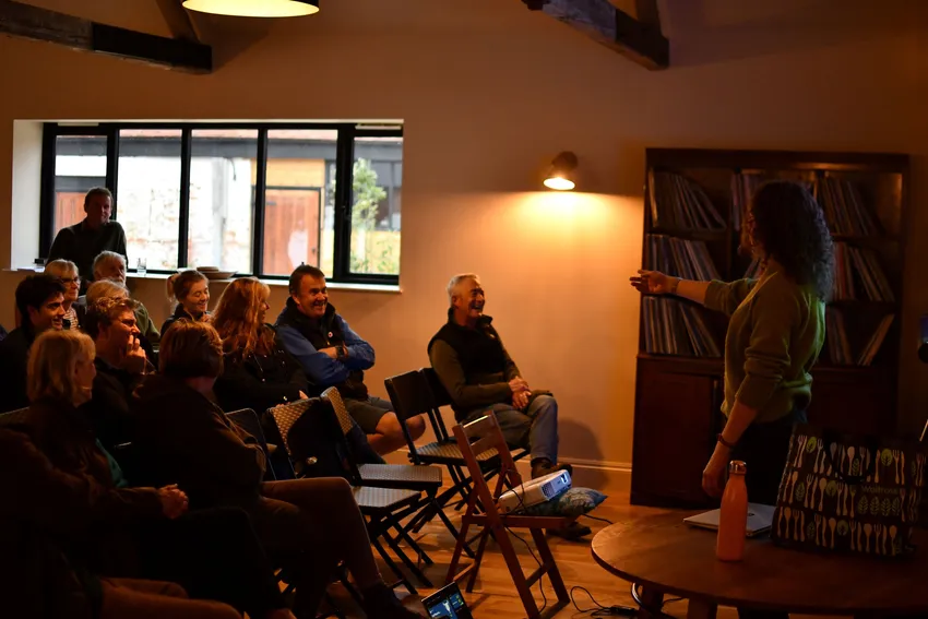 Presenting at Ray farmer cluster_credit Eliza Ader