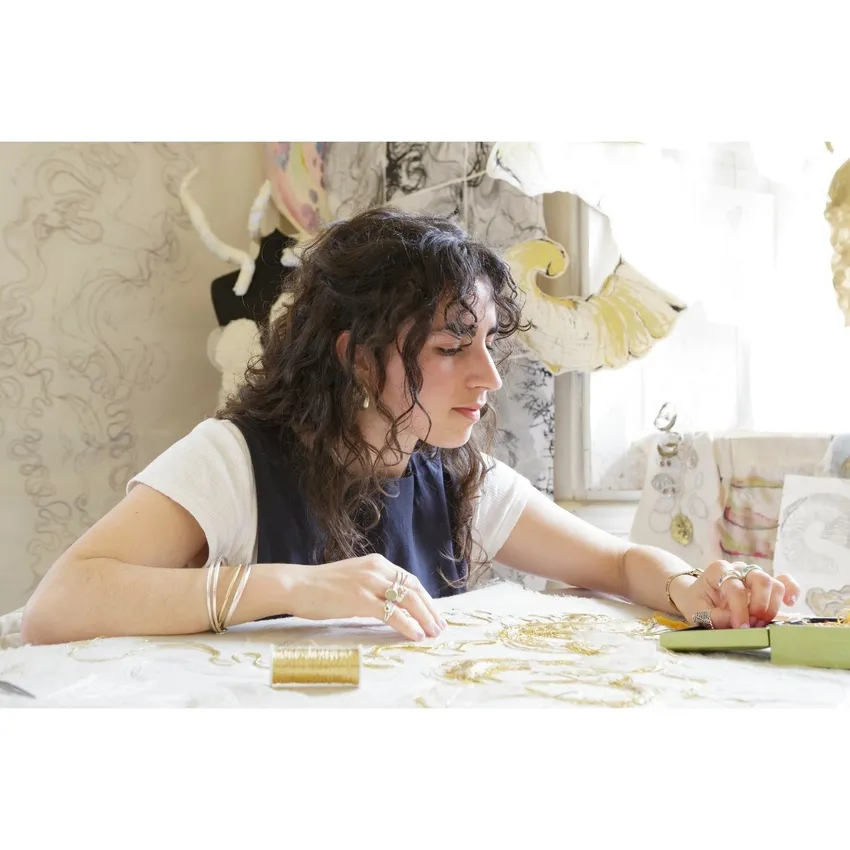 Romy Philo at work on her final project 2026