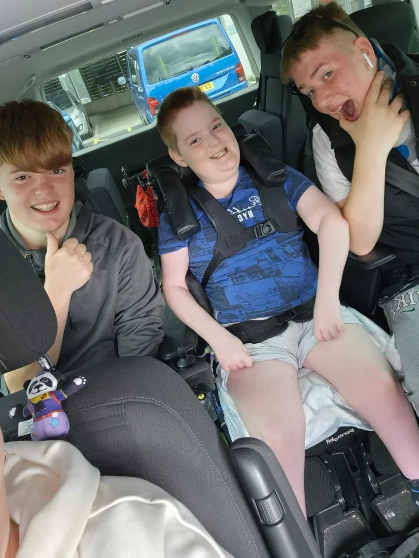 Coby Jacob Kieran in car