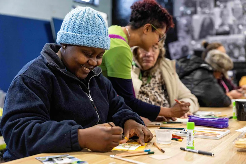 Person taking part in Craft Activities at Good Shepherd