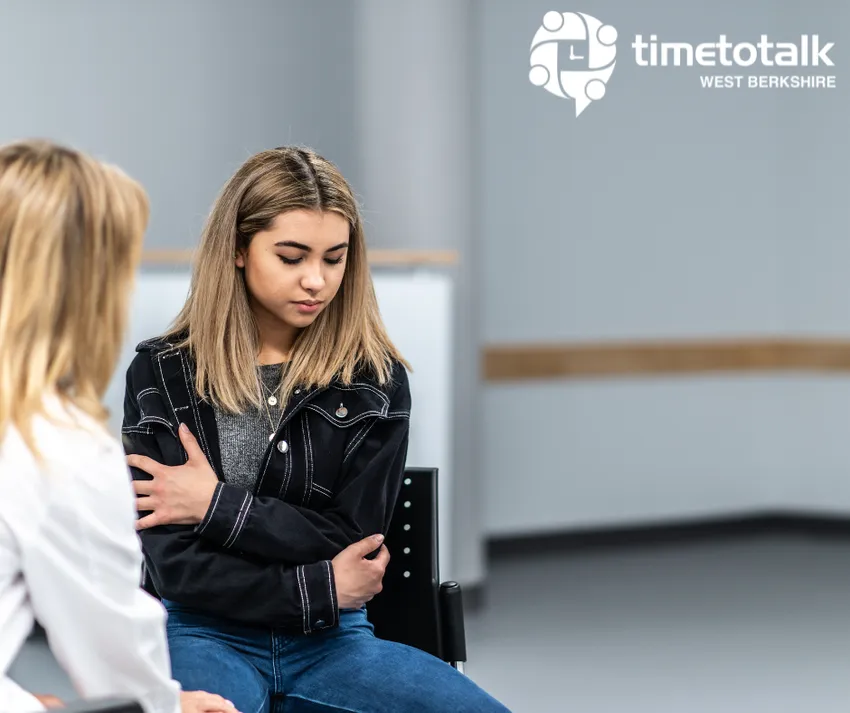 Teenage girl in counselling