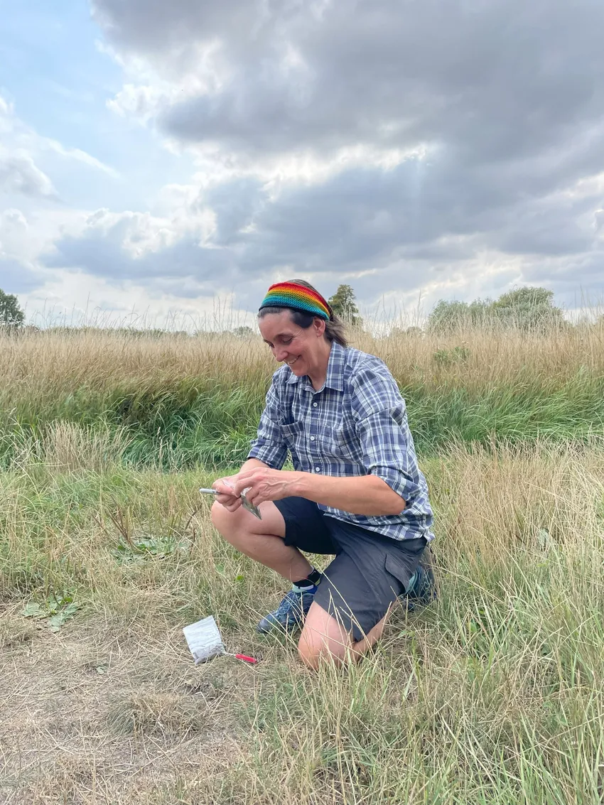 Water sampling on the River Rhee