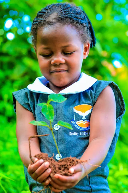 So proud of her first seedling!