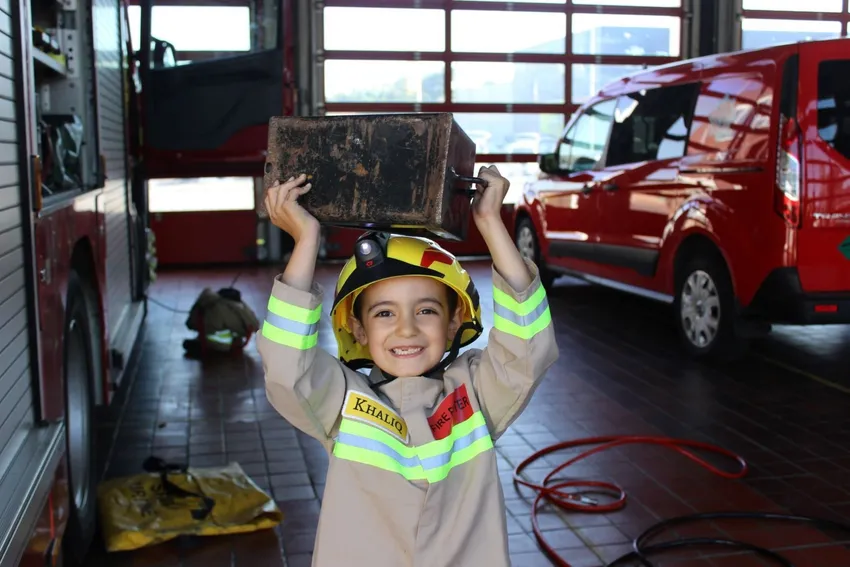 Khaliq's With to be a Fireman for the Day