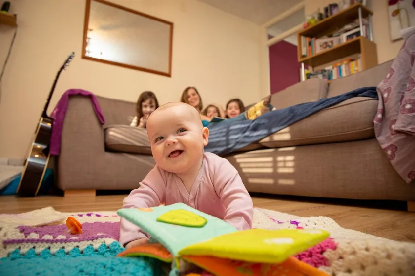 Baby on mat
