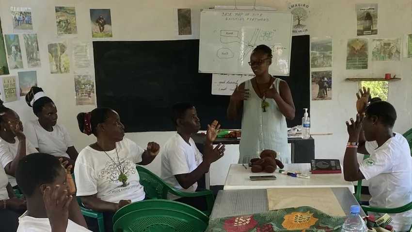 A lesson in our Permaculture Training Centre
