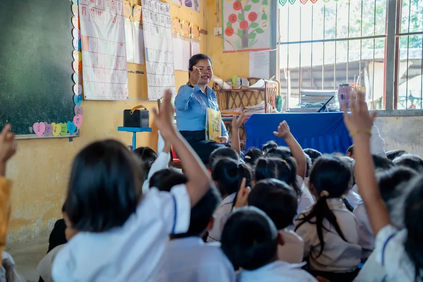 Children learning in school through quality teaching