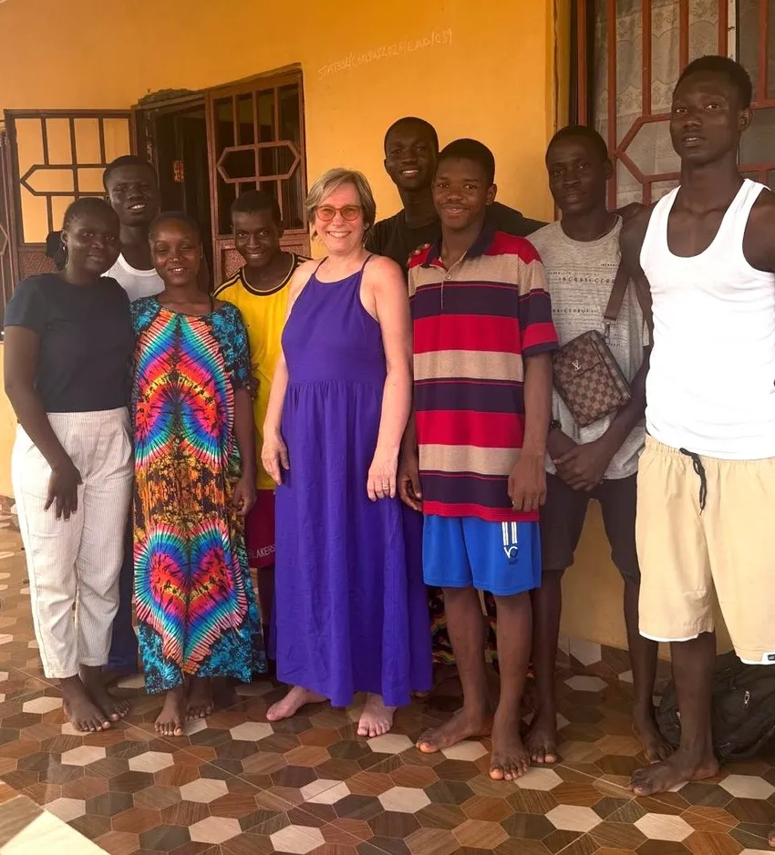FCRS Director with the 2026 scholars in Sierra Leone where they take their exams
