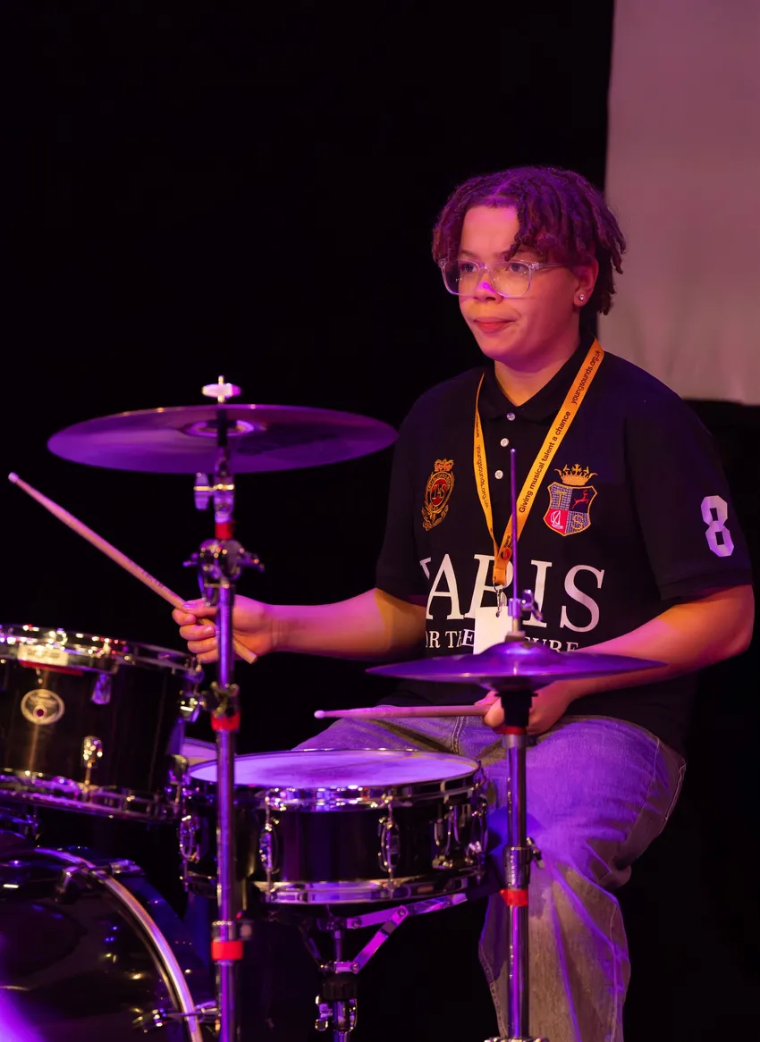 Young drummer