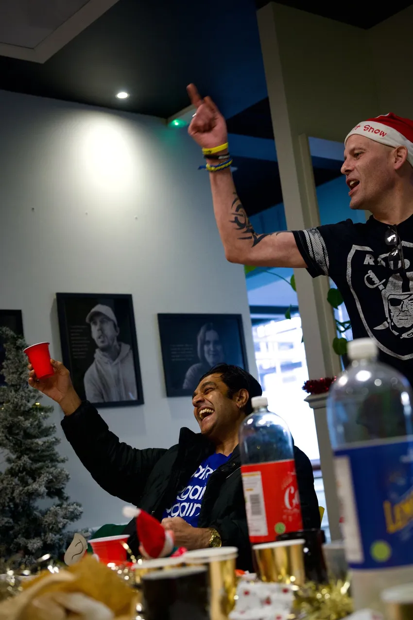 York Road Project clients enjoying a Christmas party