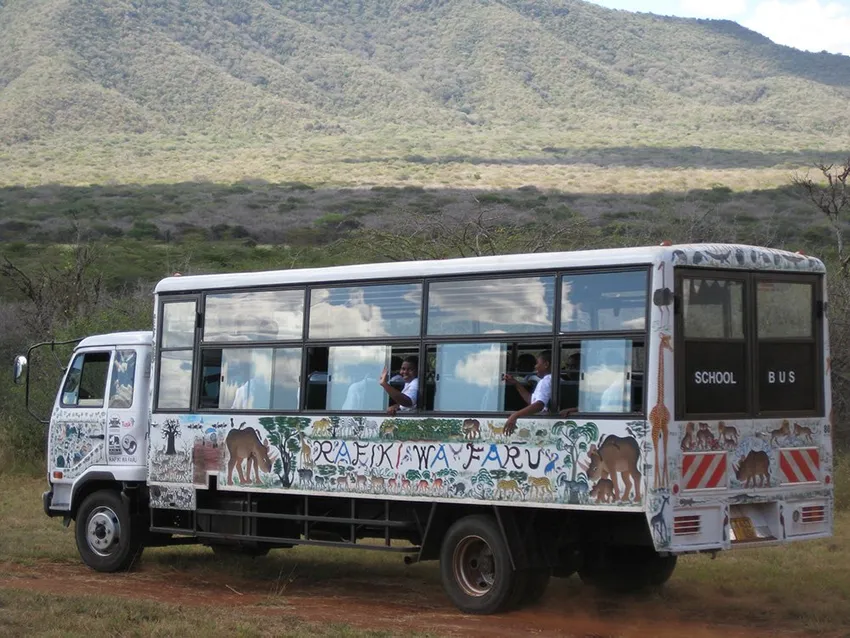 The bus that takes the children into the conservancy to learn about and view wildlife