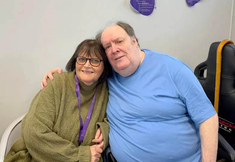 Photo of Nick and Amanda at Oxford Head Injury Services Activity & Rehabilitation Centre