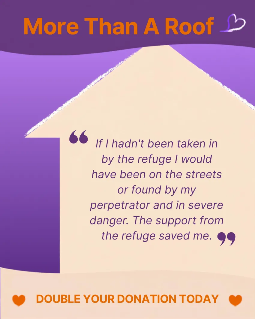 Outline of a house shaped object with service user quote.