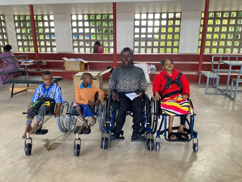Group of new wheelchair beneficiaries