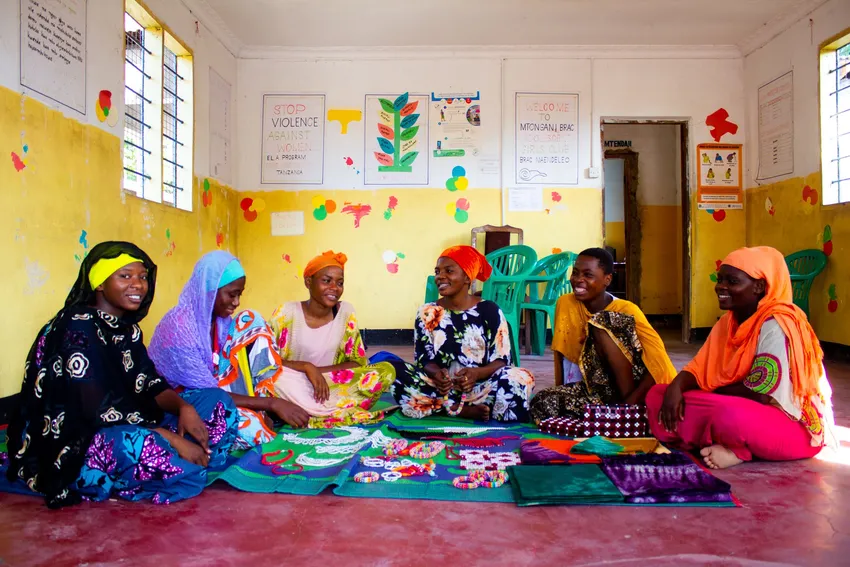 Group of women running their business