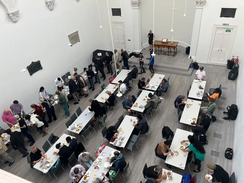 Our new set up - we serve up to 80 guests every week.