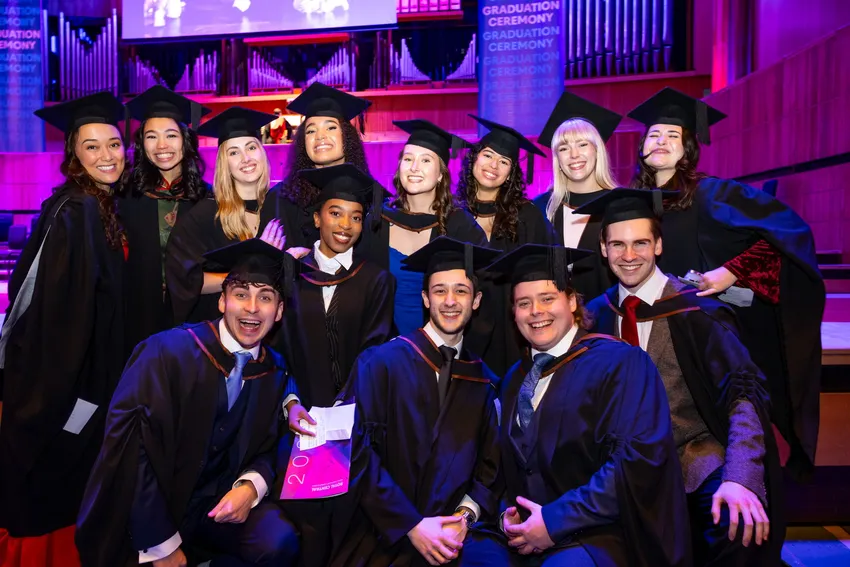 A group of Royal Central students at graduation