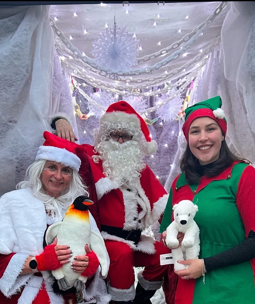 The Claus Family before going out to visit families