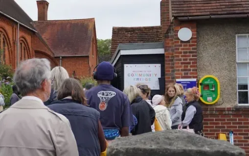 Beneficiaries queueing up for community fridge