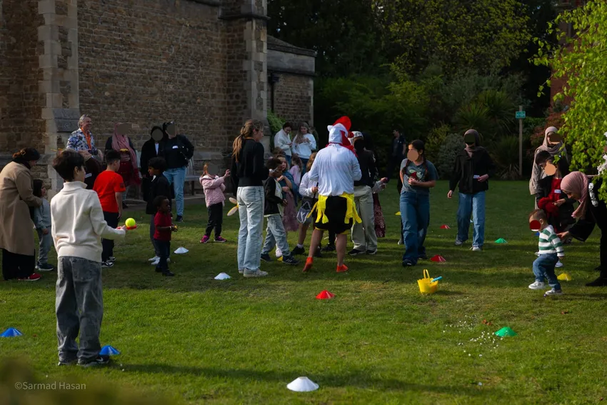 Everyone together Spring party