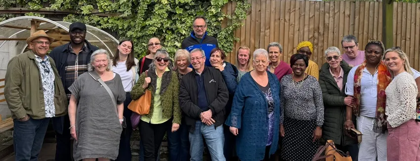 Group of volunteers smiling