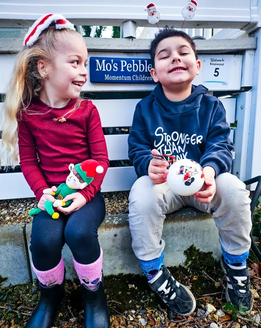 Children enjoying a respite break at Christmas