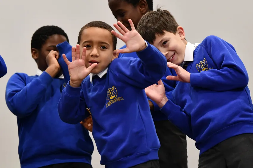 HEN Primary students take part in an activity