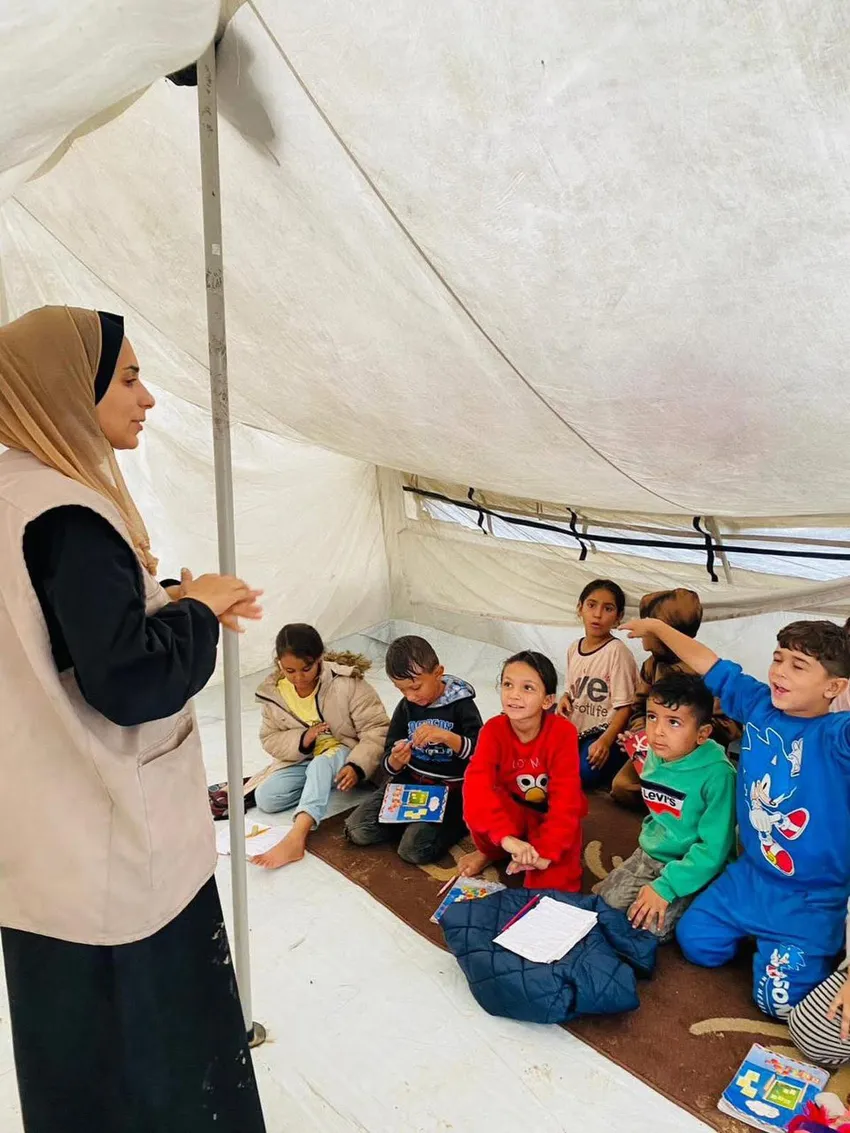 Tent school in Gaza City