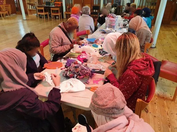 Arts and craft workshop at our weekly drop-in