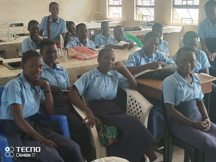Girls in class at Lufilya community day secondary school