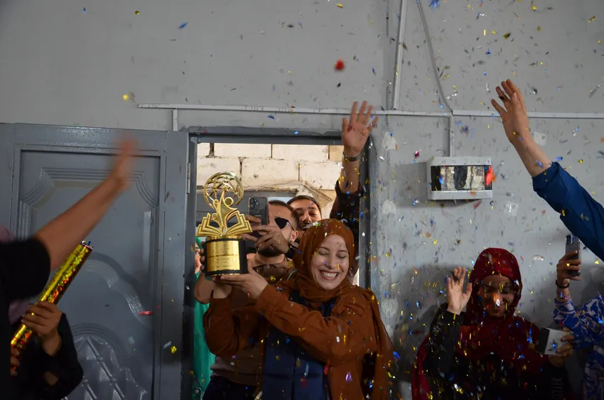 Alsama Winning the Global School's Prize
