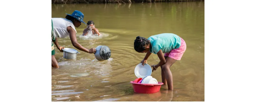 Everyday activities expose children and adults to parasitic worm disease, Madagascar.