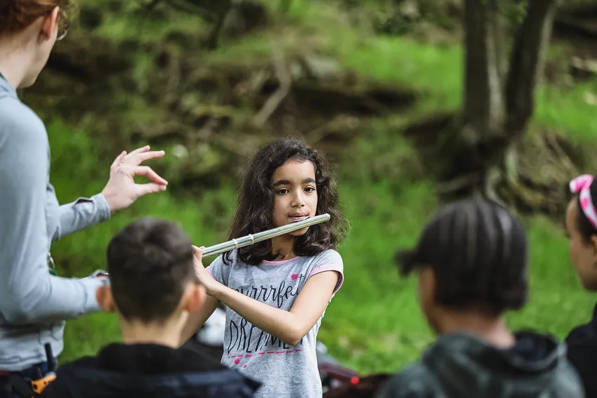 Girl playing flute