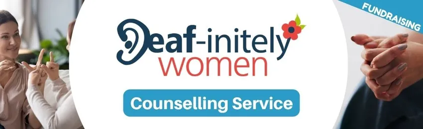Counselling service - women signing and hands clasping together