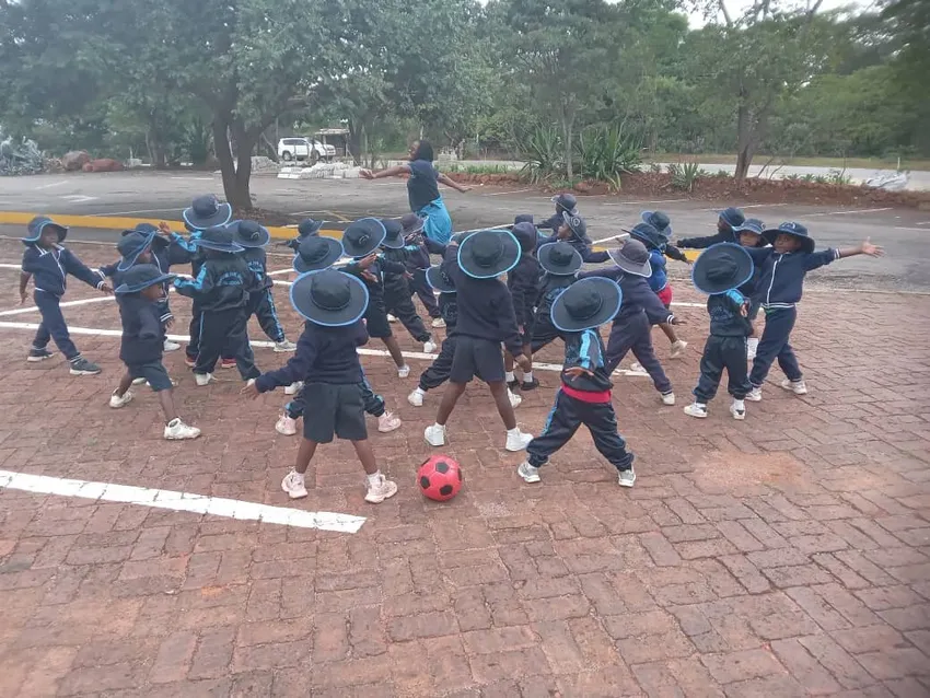 Children doing PE