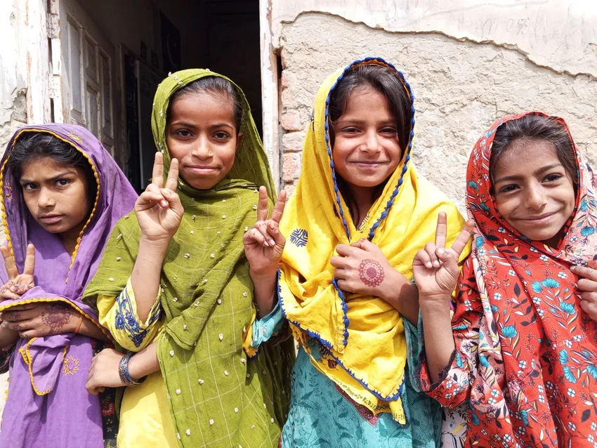 Students in a PAGE-run community school in Jacobabad