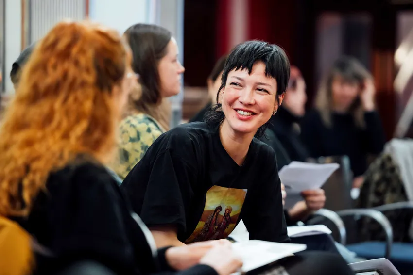 Woman smiling