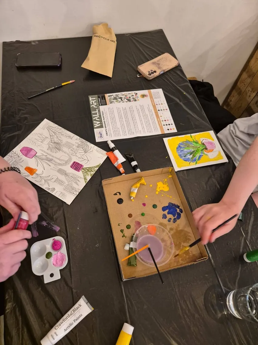 Art sessions making cards at Headlight Seaton