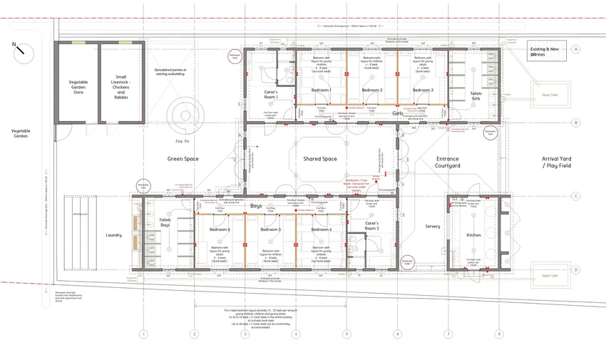 Site plan for the building project