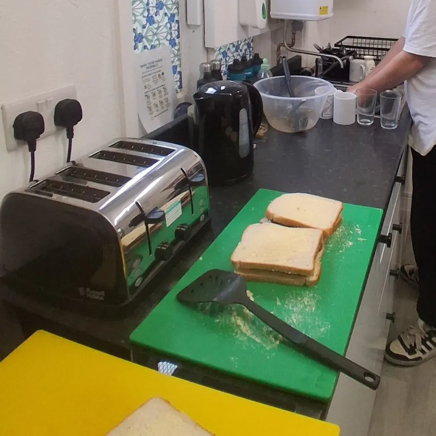 Making snacks in the Boathouse kitchen