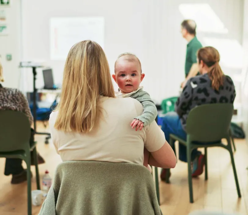 Early Intervention - Parents and carers attending a toddler and baby first aid course at The Branch