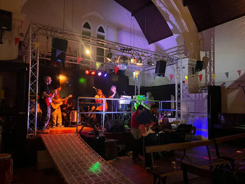 Living It Up band performs at St Cuthberts Hall