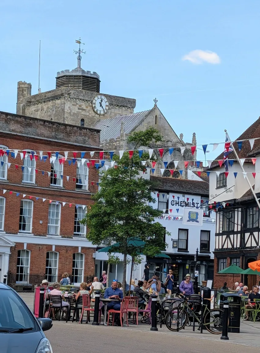 Clock over Marketplace