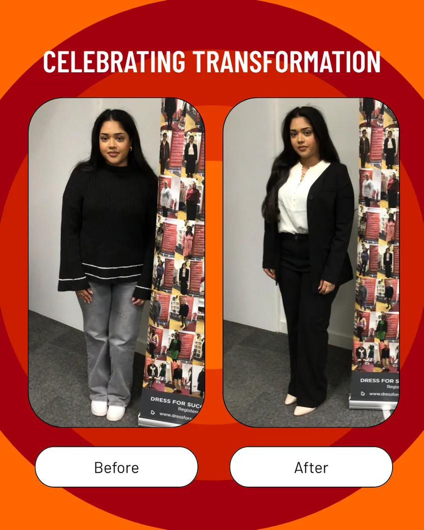 Before and After Dress for Success Greater London