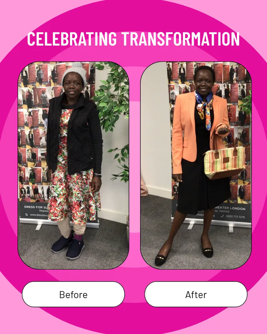 Before and After Dress for Success Greater London